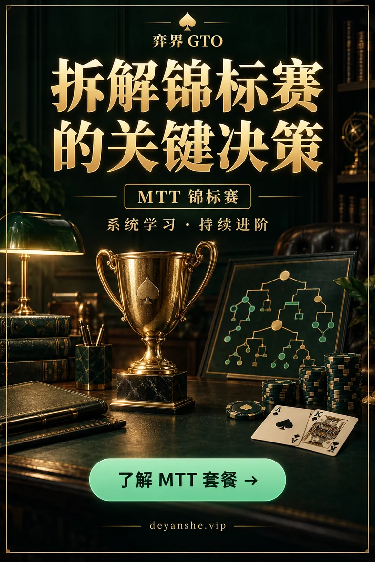 弈界 GTO MTT 锦标赛策略学习宣传图